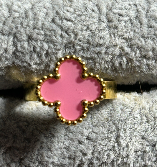 Bague fleur Rose