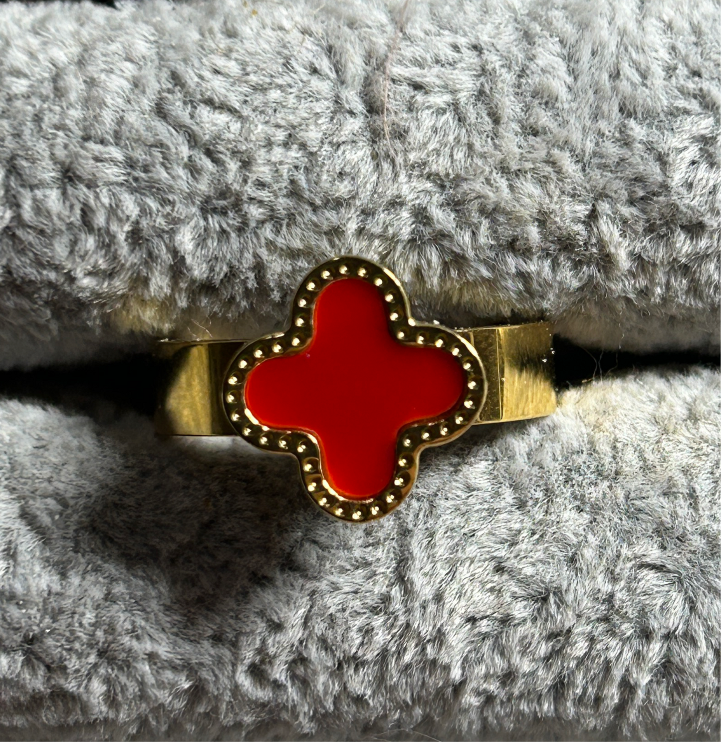 Bague fleur Rouge